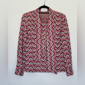 Kimberly Women’s Medium Zig Zag Pattern 100% Dacron Polyester Business Casual